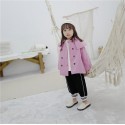2020 children's clothing autumn and winter new girls' Korean candy color double breasted coat windbreaker 19821 
