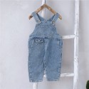 2020 children's autumn new girls' Korean denim suspenders children's trousers 19816