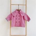 2020 children's clothing autumn and winter new girls' Korean candy color double breasted coat windbreaker 19821 