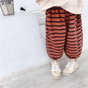 2020 children's spring new children's Korean striped close-up 9-point pants Harem Pants 20102 