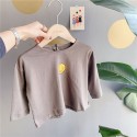 2020 autumn children's new products girls' Korean autumn printed T-shirt spring and summer bottom coat 20175 