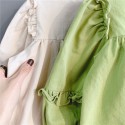 2020 children's spring new women's clothing Korean version nine sleeve shirt with ear edge 20130 