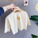 2020 autumn children's new products girls' Korean autumn printed T-shirt spring and summer bottom coat 20175 