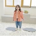 2020 children's clothing autumn and winter new girls' Korean candy color double breasted coat windbreaker 19821 