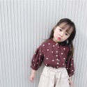 2020 children's autumn new products girls' Autumn small sober shirt cardigan 20156
