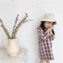 New autumn children's clothing 2020 girls' plaid shirt dress 20160