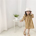 New autumn children's clothing 2020 girls' plaid shirt dress 20160