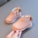 2020 winter new girls' short boots Plush 0-3 year old girls' princess shoes children's Martin boots 2 cotton shoes