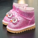 Baby shoes baby toddler snow boots 1-3 years old boys and girls cotton shoes parent child mother daughter non slip soft sole Plush thickening 