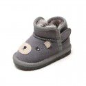 Children's snow boots 1-3 years old men's Plush children's soft soled cotton shoes children's leather boots 2 years old women's walking shoes