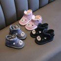 Children's snow boots 1-3 years old men's Plush children's soft soled cotton shoes children's leather boots 2 years old women's walking shoes