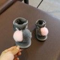 2020 winter new children's snow boots leather warm Plush thickened anti slip wear resistant soft soled cotton boots