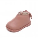 2020 winter new girls' short boots Plush 0-3 year old girls' princess shoes children's Martin boots 2 cotton shoes