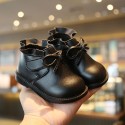 Autumn and winter 2020 new 1-3 year old girl's short boots Toddler Soft soled Plush Princess cotton boots Korean baby shoes