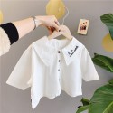 New autumn children's wear 2020 girls' Korean version Lapel embroidered shirt 20139
