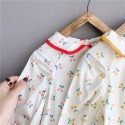 2020 children's autumn new products girls' Korean autumn Lapel floral shirt 20155