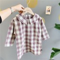 New autumn children's clothing 2020 girls' plaid shirt dress 20160