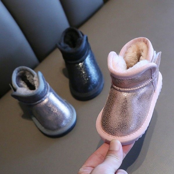 Winter children's snow shoes men's and women's cotton shoes non slip soft bottom thickening warm walking shoes casual waterproof shoes