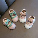 Spring and autumn girls' shoes 1-3 year old baby walking shoes non slip soft sole autumn children's flower princess single shoes 2 