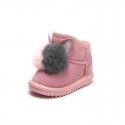 2020 winter new children's snow boots leather warm Plush thickened anti slip wear resistant soft soled cotton boots