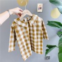 New autumn children's clothing 2020 girls' plaid shirt dress 20160