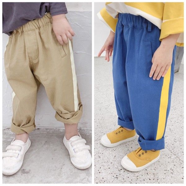 Autumn 2020 children's new Korean men's and women's pants children's casual pants 19006