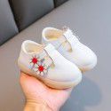 Girls' leather shoes princess shoes 2020 spring and autumn new soft sole bean shoes girls' toddler shoes
