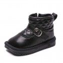 Winter 2020 new small partial snow shoes waterproof and antiskid girl's short boots plush and thickened children's cotton shoes