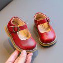Girls' shoes 2020 new spring autumn children's leather children's soft bottom pea walking shoes British Princess Shoes