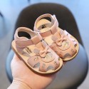 Summer girl's sandals baby Baotou non slip soft sole walking shoes 1-3 year old girl princess shoes fashionable children's shoes