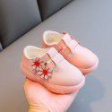 Girls' leather shoes princess shoes 2020 spring and autumn new soft sole bean shoes girls' toddler shoes