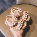 Baby girl beach sandals baby soft soled walking shoes 0-1-2-year-old children's shoes lovely flower princess shoes