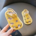 Baby summer sandals men's 2-3 years old leather soft soled walking shoes baby shoes women's bag shoes children's kick proof shoes