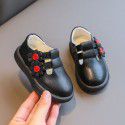 Girls' leather shoes princess shoes 2020 spring and autumn new soft sole bean shoes girls' toddler shoes
