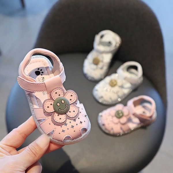 Summer baby sandals baby walking shoes 0-2 year old baby princess shoes Baotou soft sole children's shoes children's shoes