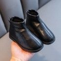 Girls' Martin boots children's short boots winter Plush toddler shoes for 1-3 years old girls' Princess Korean shoes