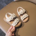 Baby girl beach sandals baby soft soled walking shoes 0-1-2-year-old children's shoes lovely flower princess shoes