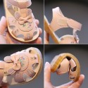 Summer girl's sandals baby Baotou non slip soft sole walking shoes 1-3 year old girl princess shoes fashionable children's shoes