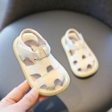 Baby summer sandals men's 2-3 years old leather soft soled walking shoes baby shoes women's bag shoes children's kick proof shoes
