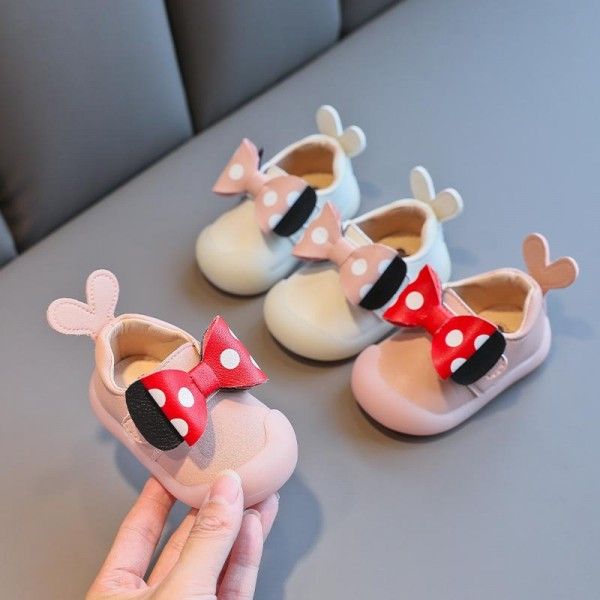 Autumn 2020 new girls' Baotou single shoes cartoon foreign style leisure Korean toddler shoes little girl princess shoes