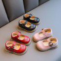 Girls' shoes 2020 new spring autumn children's leather children's soft bottom pea walking shoes British Princess Shoes