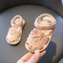 Summer girl's sandals baby Baotou non slip soft sole walking shoes 1-3 year old girl princess shoes fashionable children's shoes