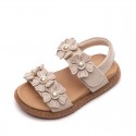 Baby girl beach sandals baby soft soled walking shoes 0-1-2-year-old children's shoes lovely flower princess shoes