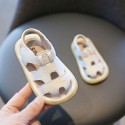 Baby summer sandals men's 2-3 years old leather soft soled walking shoes baby shoes women's bag shoes children's kick proof shoes