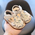Summer girl's sandals baby Baotou non slip soft sole walking shoes 1-3 year old girl princess shoes fashionable children's shoes