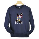 Dsq2021 cotton thin round neck men's sweater long sleeve fashion brand loose youth large sports casual top