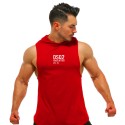 2021 summer new men's hooded cotton T-shirt vest loose fit vest outdoor fitness vest