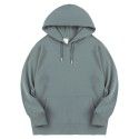 Retro Avocado Green monochrome Pullover Top hooded loose men's sweater fashion can be customized leisure blank sweater