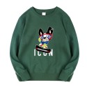 Dsq2021 cotton thin round neck men's sweater long sleeve fashion brand loose youth large sports casual top