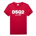 Euro American fashion brand D2 printed men's summer round neck cotton T-shirt DSQ youth half sleeve top bottom shirt